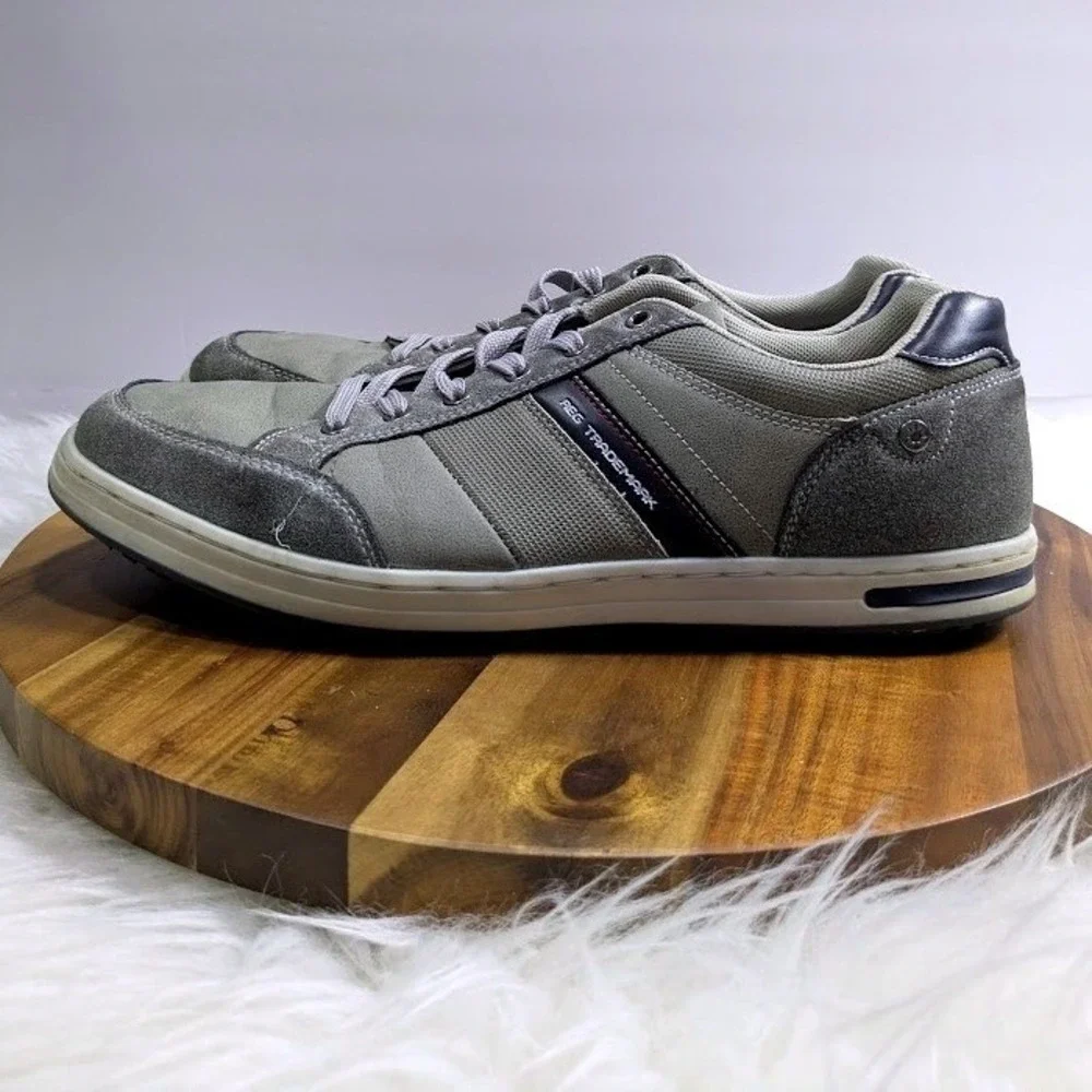 Arrigo Bello Mens Grey Fashion Sneakers Size 10.5 Low Top Lace Up Shoes A0257-4